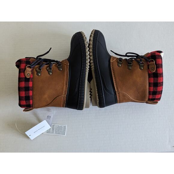 NWT Gap Kids Duck Boots Size 1/2 Youth Winter Snow Boots Lace Up Thinsulate - Picture 5 of 8